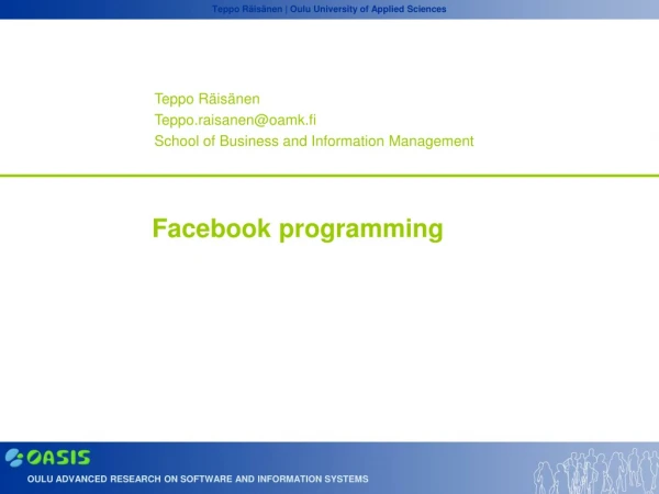 Facebook programming