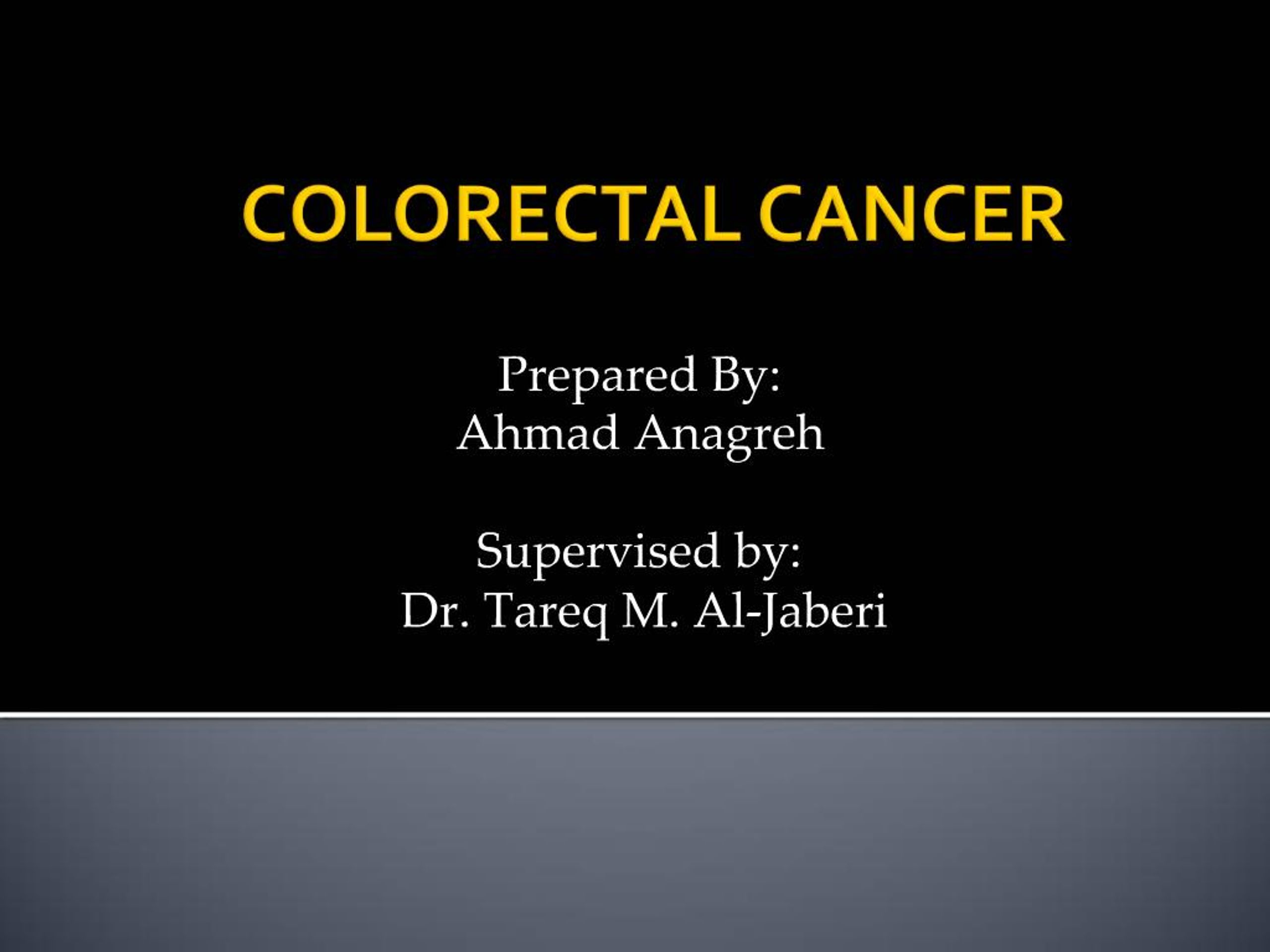 PPT - COLORECTAL CANCER PowerPoint Presentation, free download - ID:871337