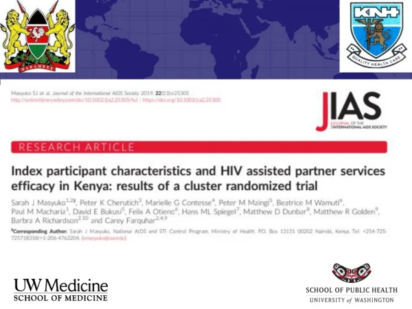 Knowledge of HIV Status in Kenya