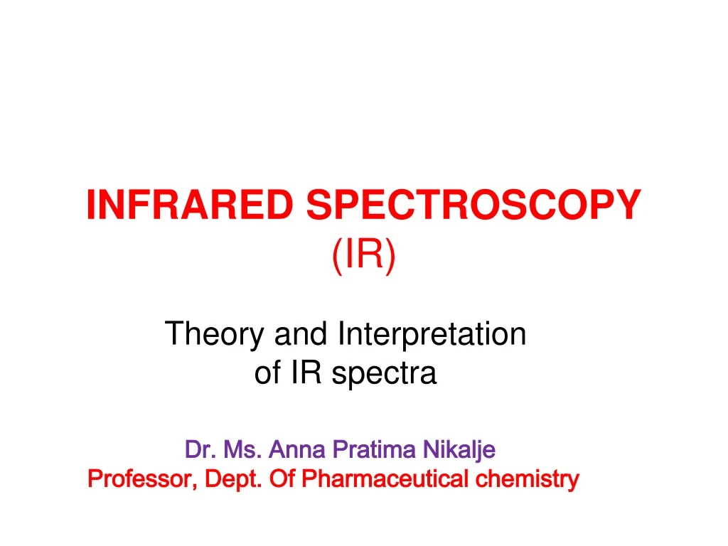 infrared spectroscopy ir