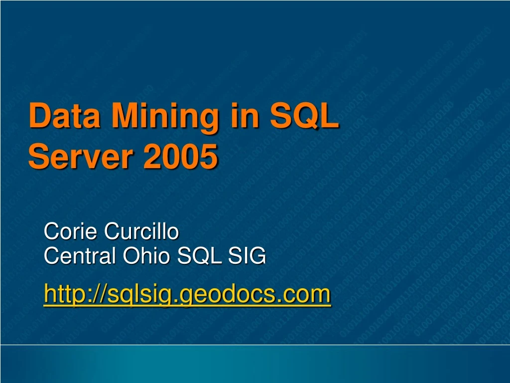 data mining in sql server 2005