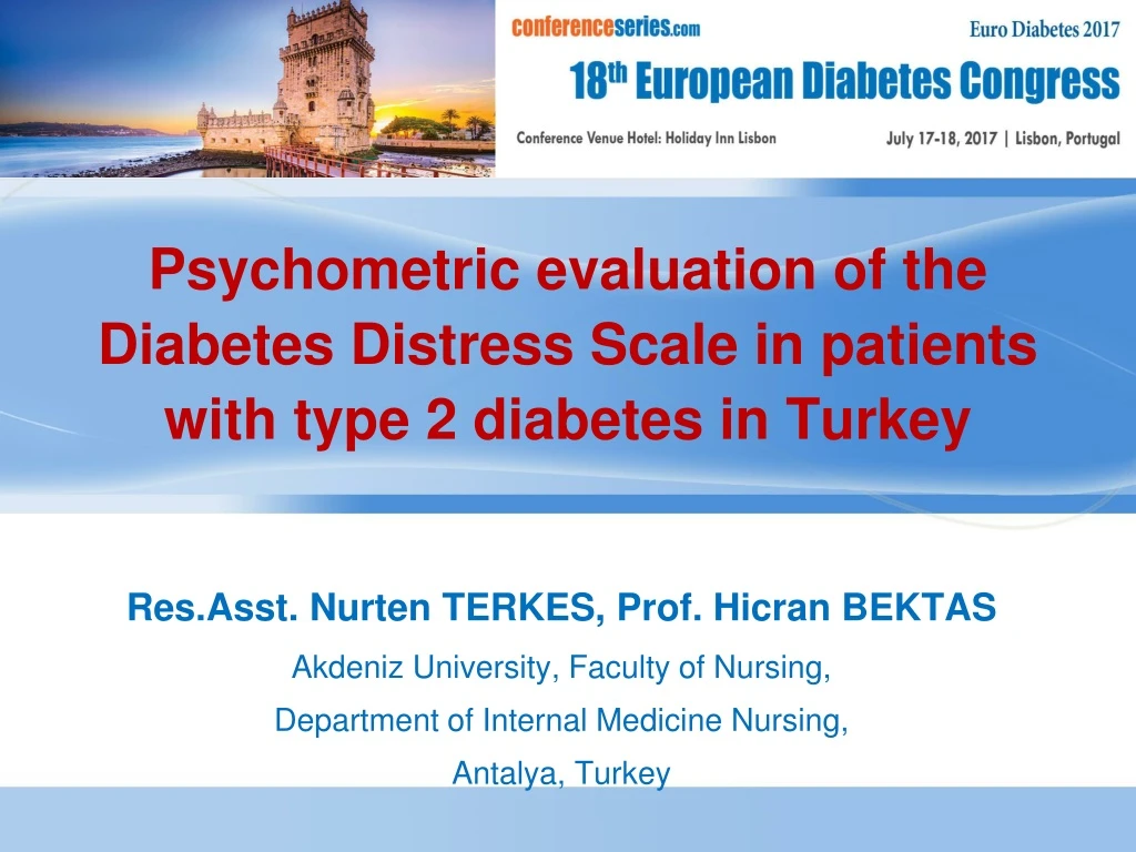 psychometric evaluation of the diabetes distress scale in patients with type 2 diabetes in turkey