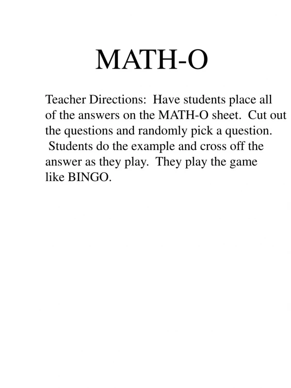 MATH-O