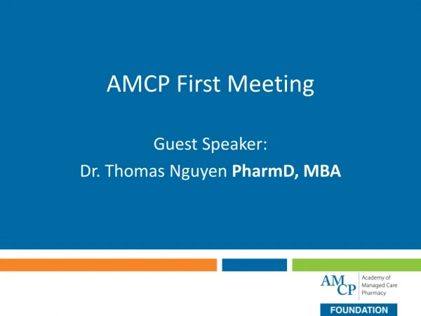 AMCP First Meeting