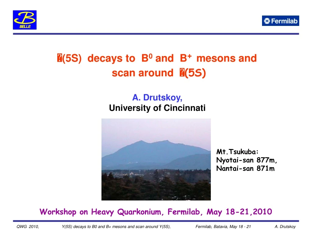 5s decays to b 0 and b mesons and scan around 5s