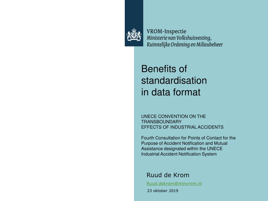 benefits of standardisation in data format unece