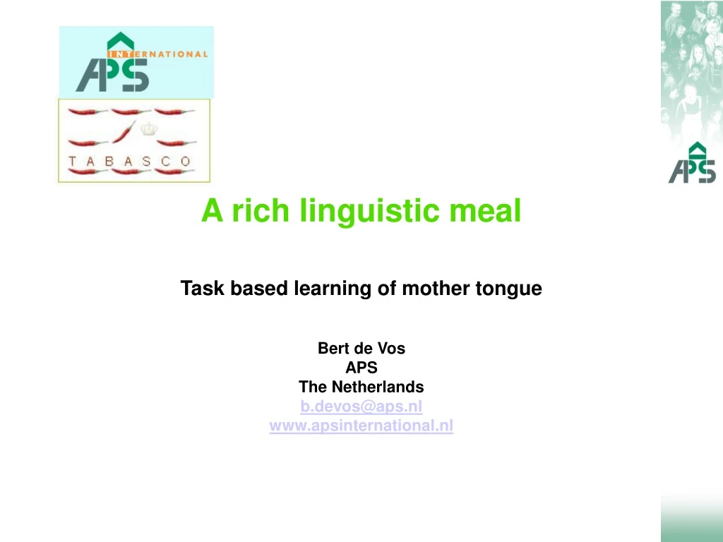 a rich linguistic meal