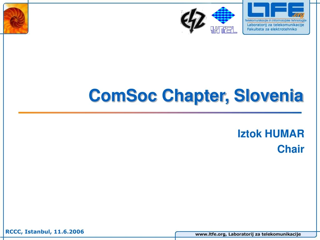 comsoc chapter slovenia