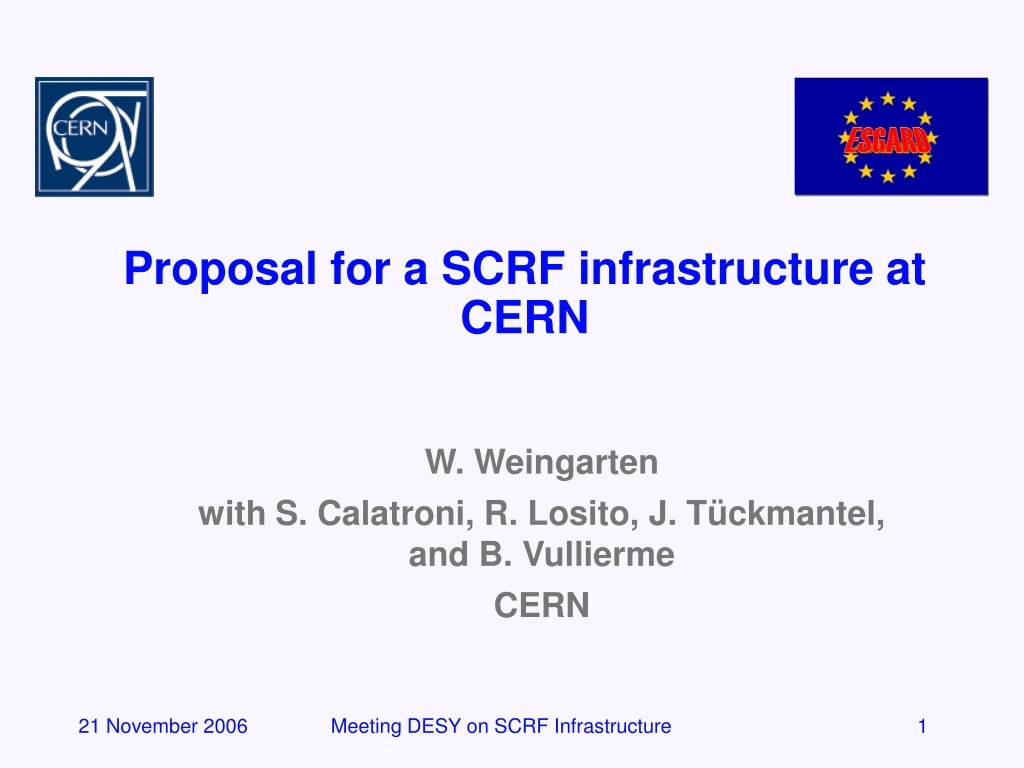 proposal for a scrf infrastructure at cern