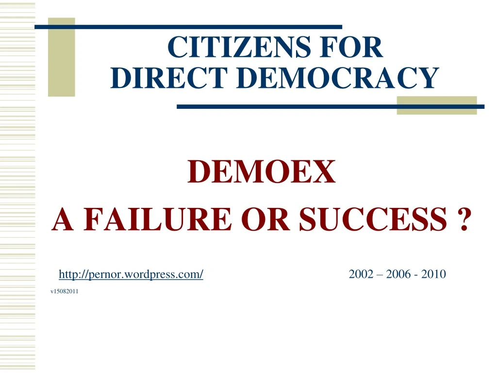 citizens for direct democracy