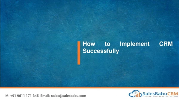 How to Implement CRM Successfully