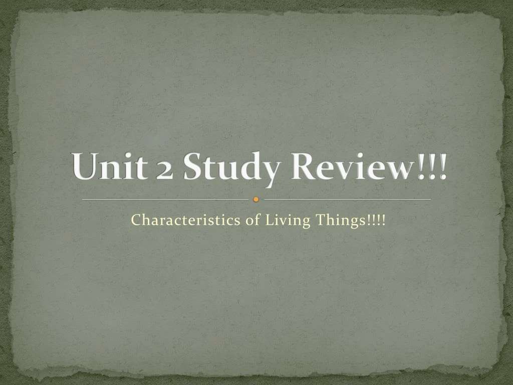 unit 2 study review