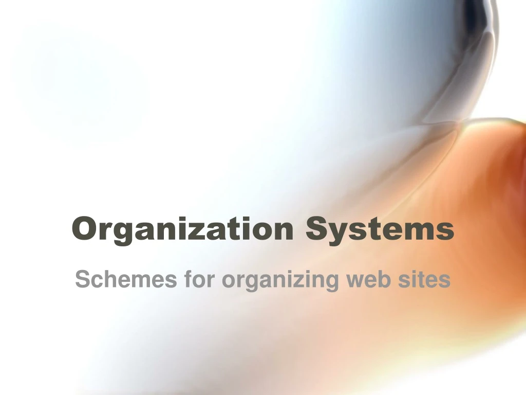 organization systems