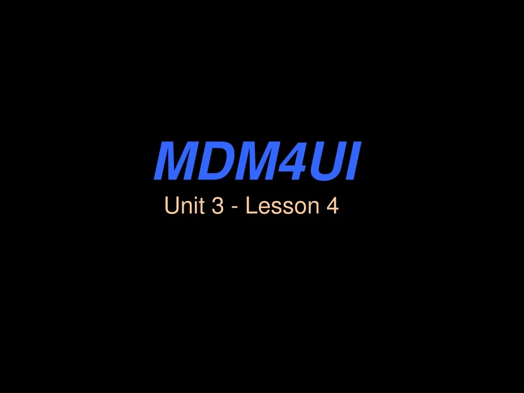 mdm4ui