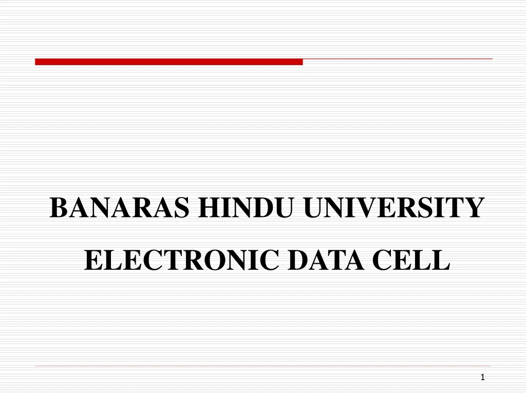 banaras hindu university electronic data cell