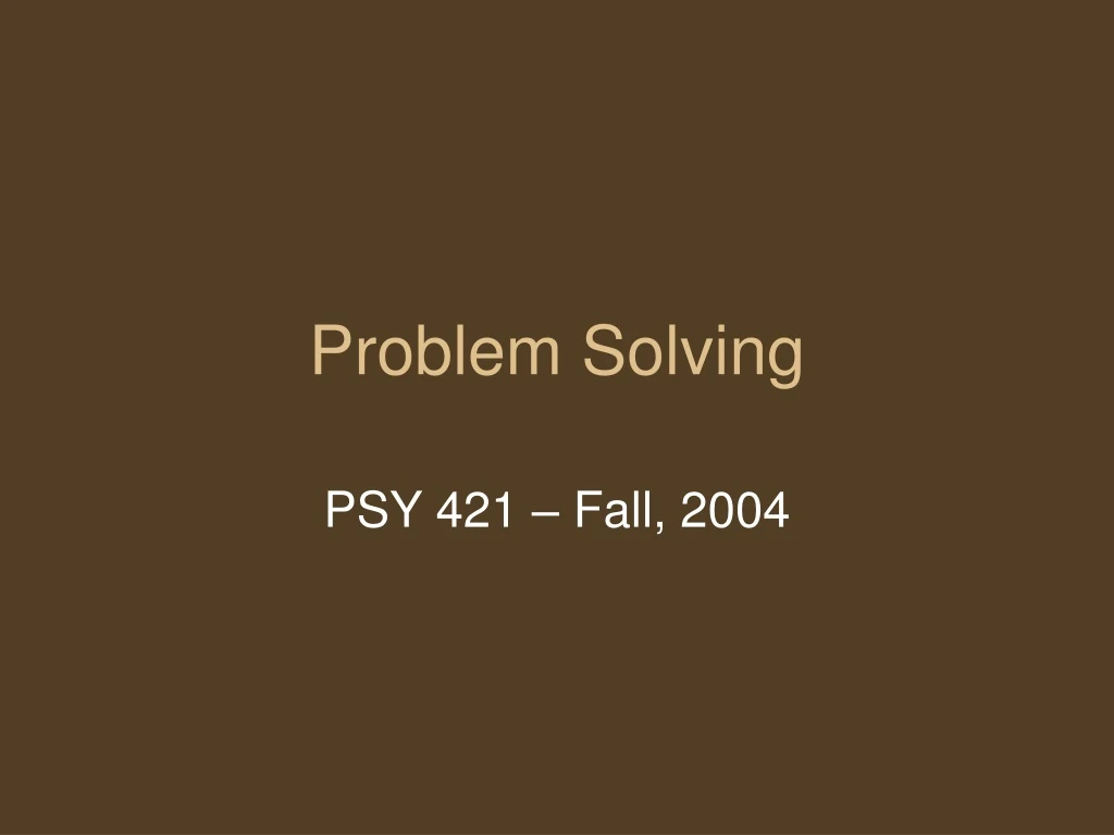 problem solving