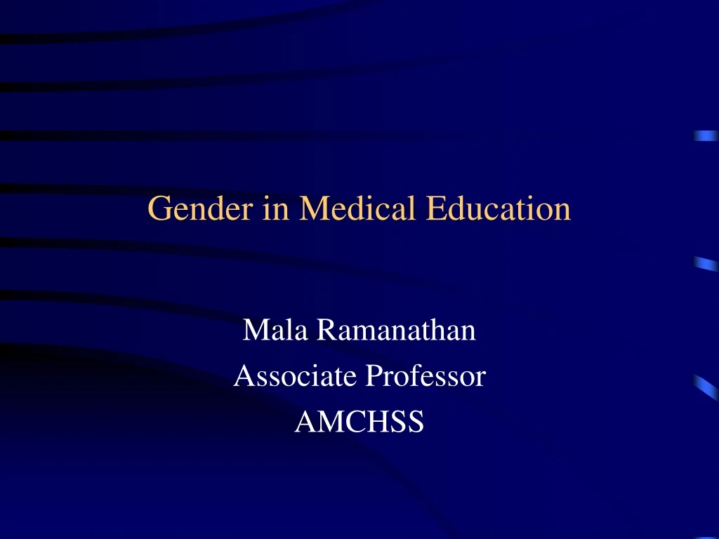 gender in medical education
