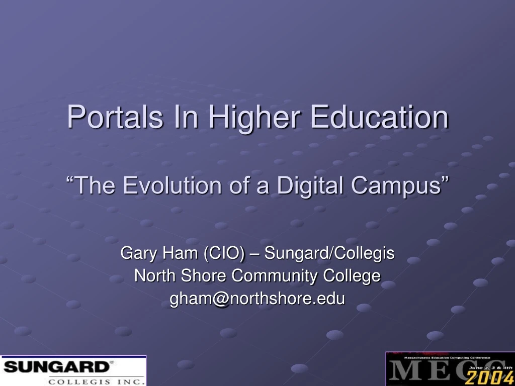 portals in higher education the evolution of a digital campus