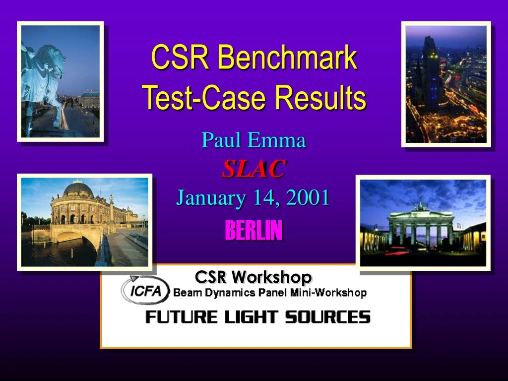 csr benchmark test case results