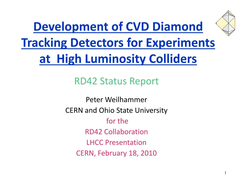 development of cvd diamond tracking detectors