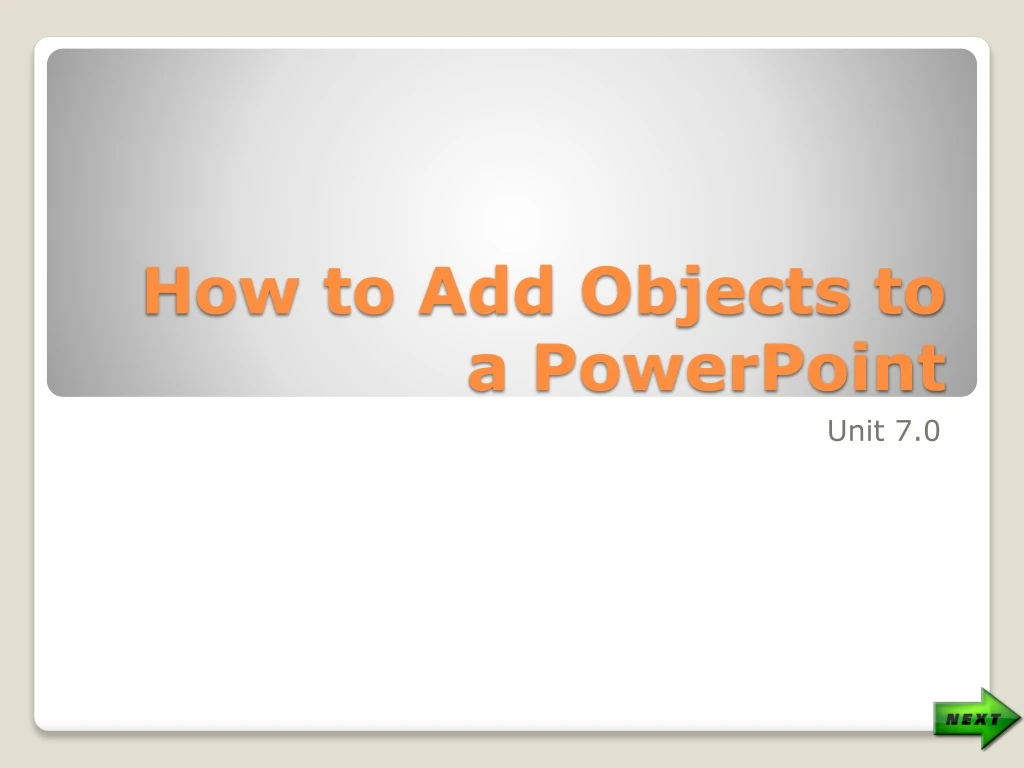 how to add objects to a powerpoint