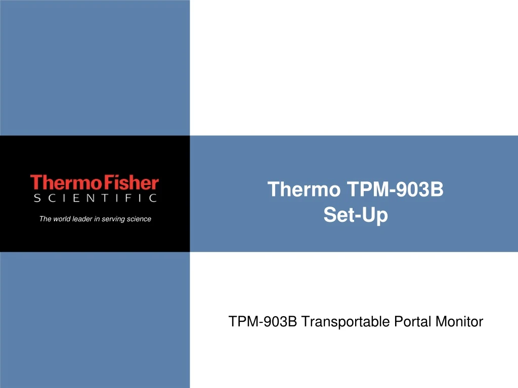 thermo tpm 903b set up