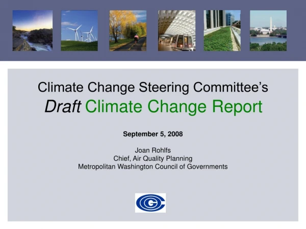 Climate Change Steering Committee’s Draft Climate Change Report