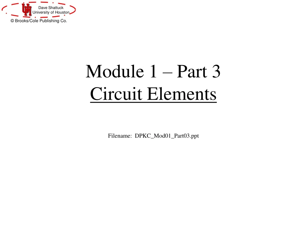 module 1 part 3 circuit elements