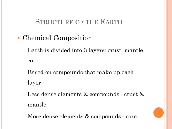 Structure of the Earth