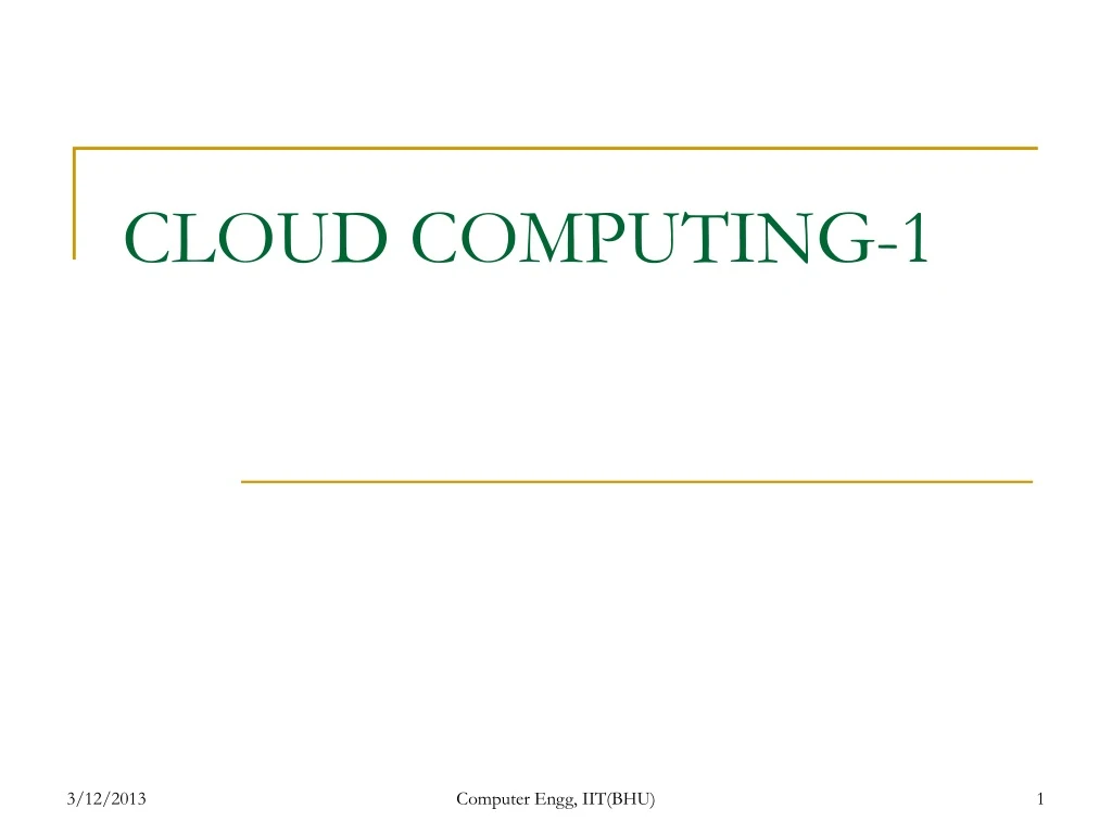 cloud computing 1