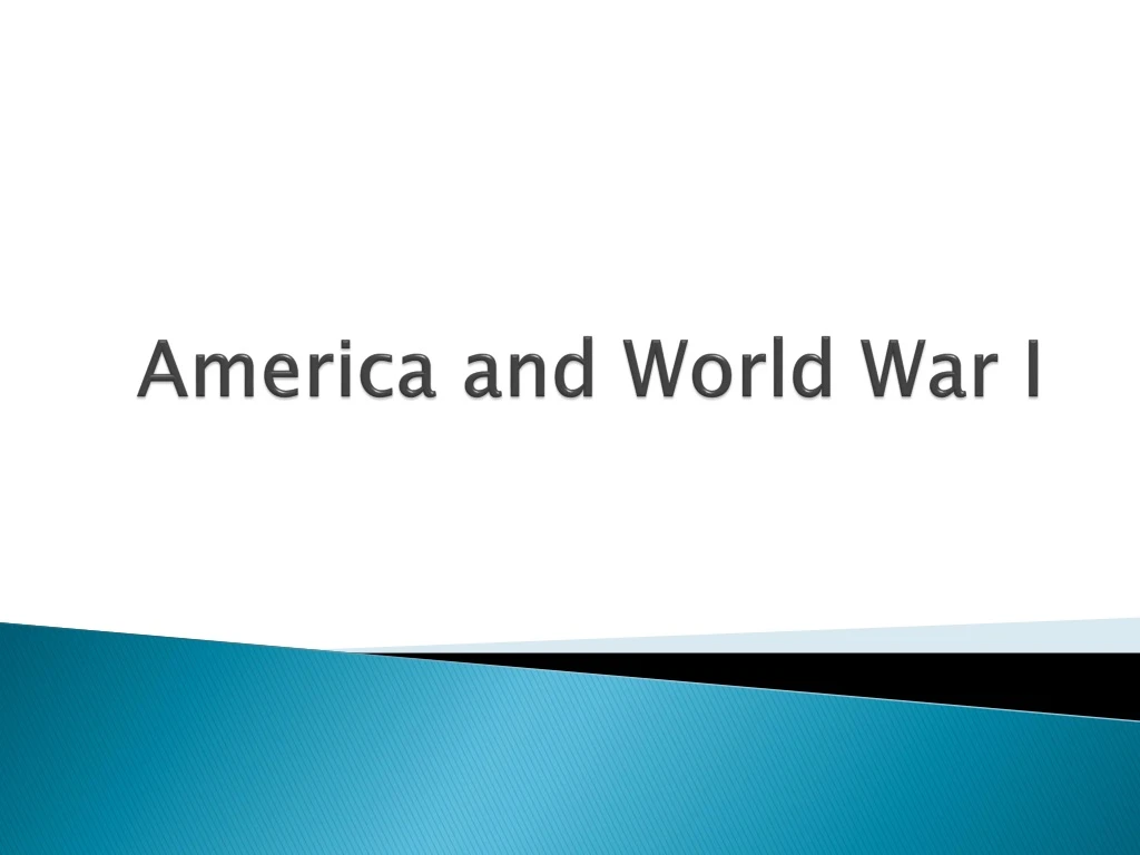 america and world war i