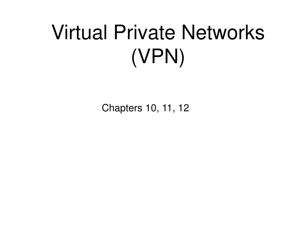 virtual private networks vpn