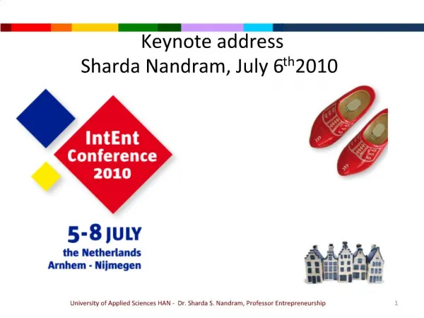 Keynote address Sharda Nandram, July 6th 2010