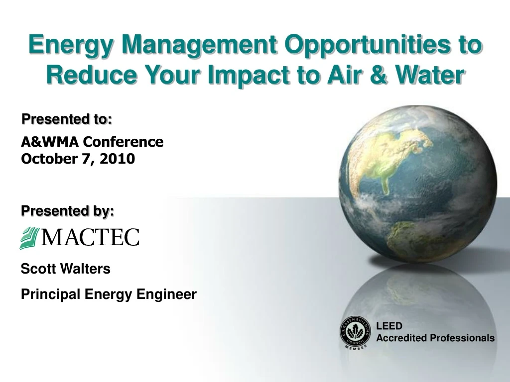 energy management opportunities to reduce your