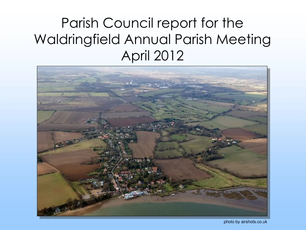 parish council report for the waldringfield