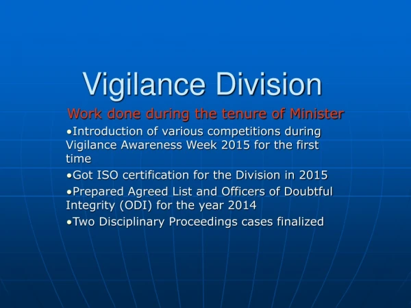 Vigilance Division