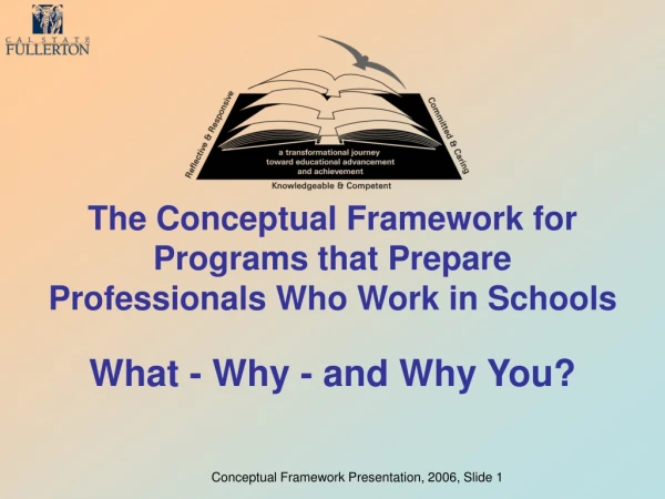 The Conceptual Framework for Programs that Prepare Professionals Who Work in Schools