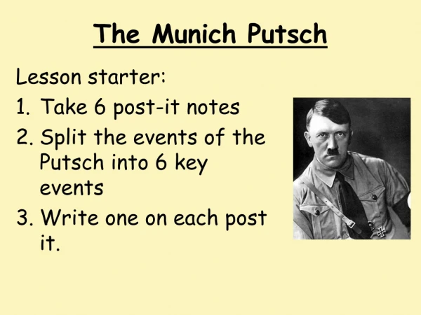 The Munich Putsch