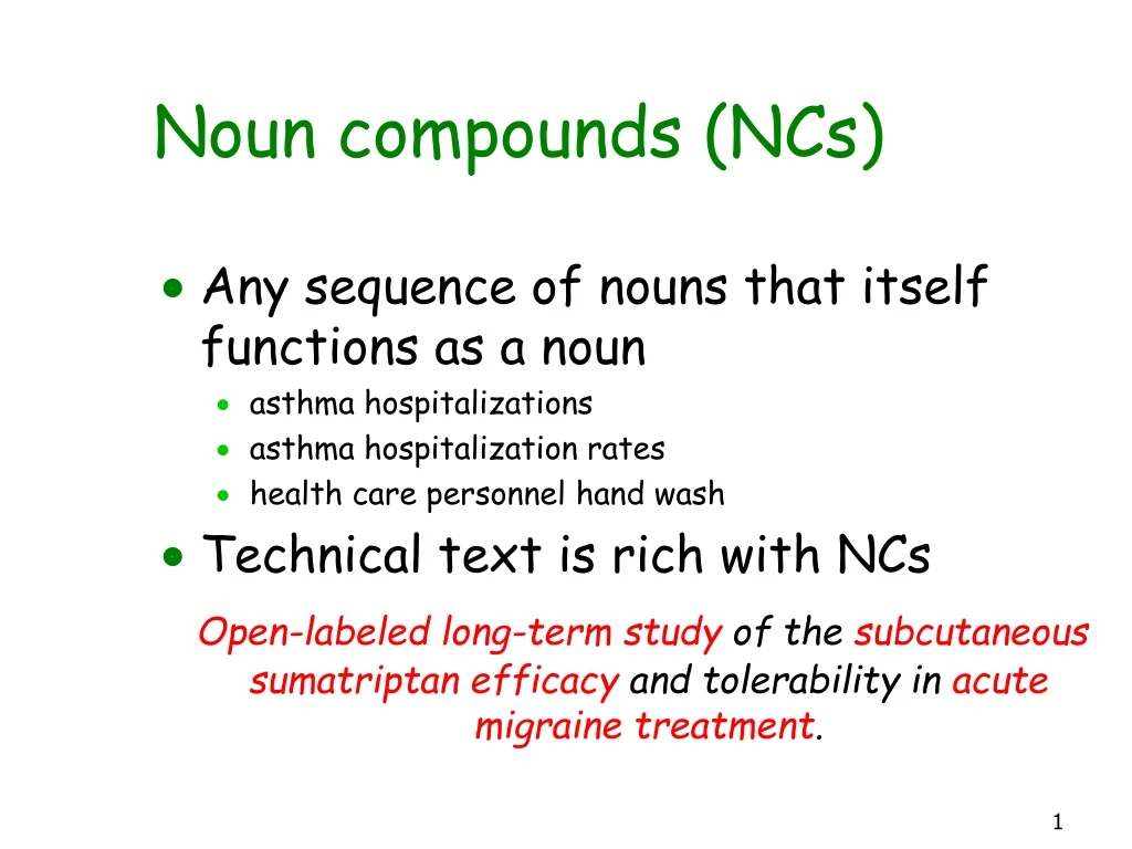 noun compounds ncs