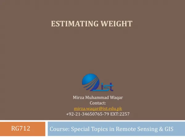 Estimating Weight