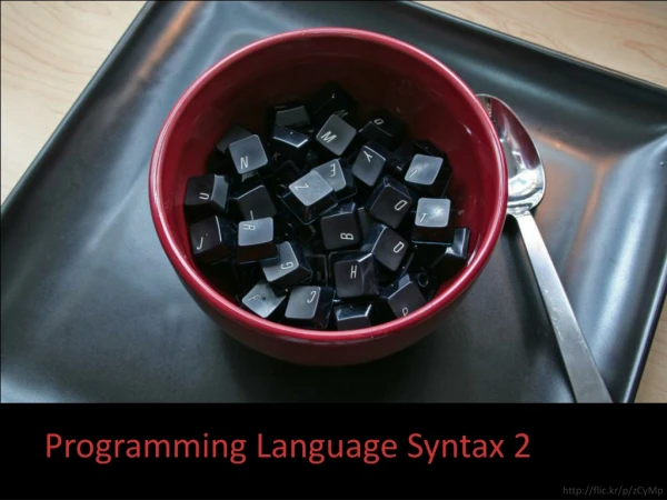 Programming Language Syntax 2