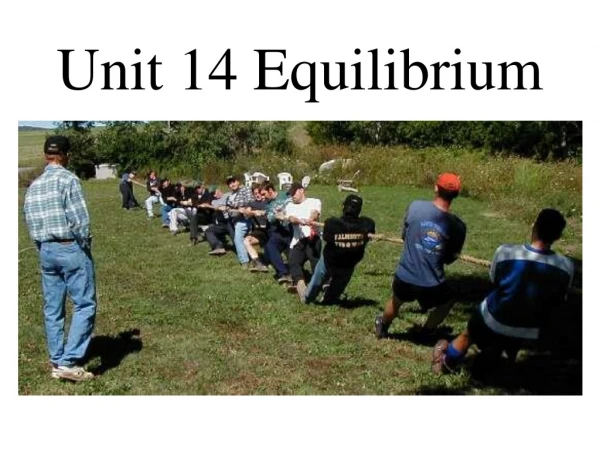Unit 14 Equilibrium
