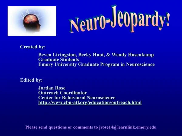 Neuro-Jeopardy!