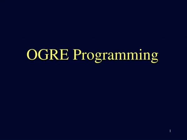 OGRE Programming