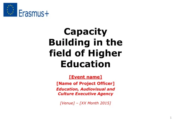 Capacity Building in the field of Higher Education [Event name ] [Name of Project Officer ]