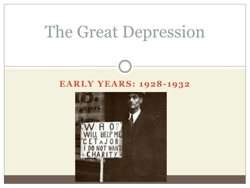 the great depression