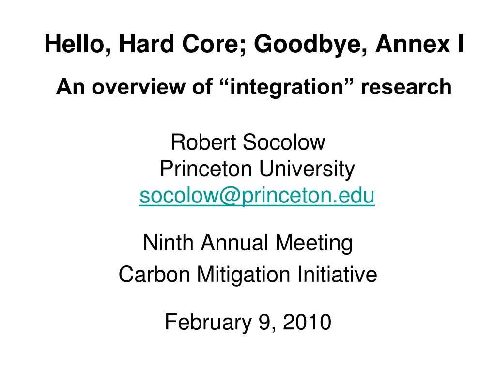 hello hard core goodbye annex i an overview of integration research