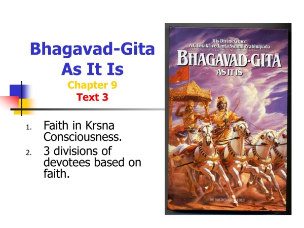 Bhagavad-Gita As It Is Chapter 9 Text 3