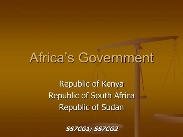 Africa’s Government
