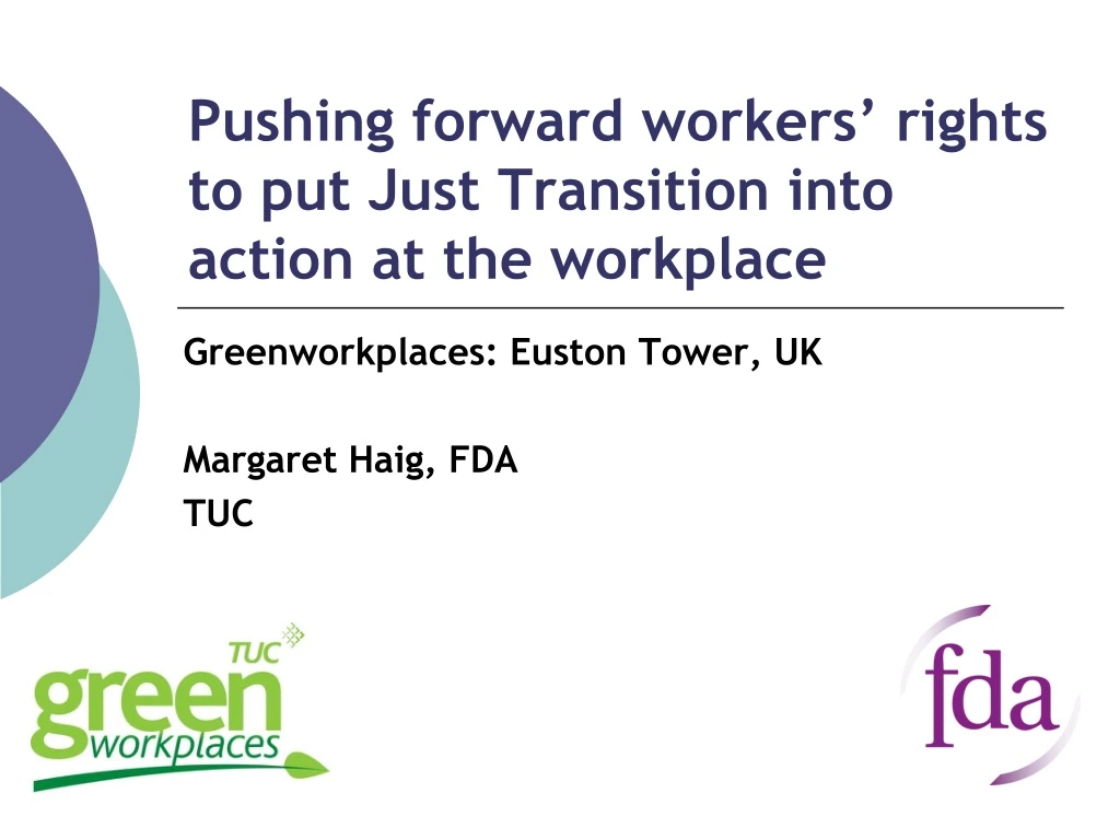 pushing forward workers rights to put just transition into action at the workplace